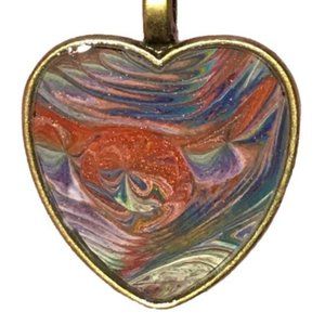 NWOT Wearable Art Pendant, Heart Pendant